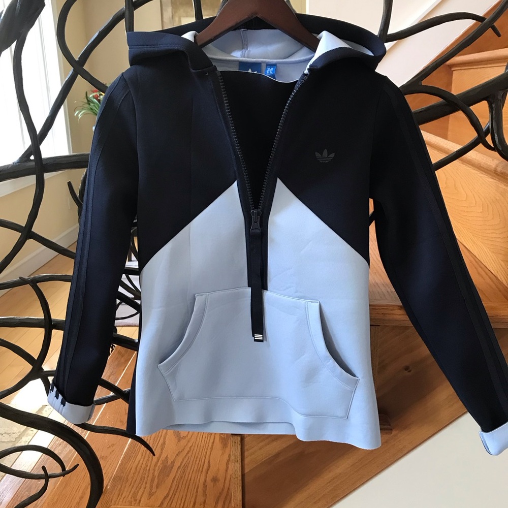 Adidas Kids Black and White Hoodie